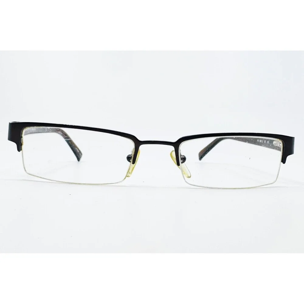 Perry Ellis Eyeglasses Men Brown Half Rim PE-890-3 Rectangle 51-19-130